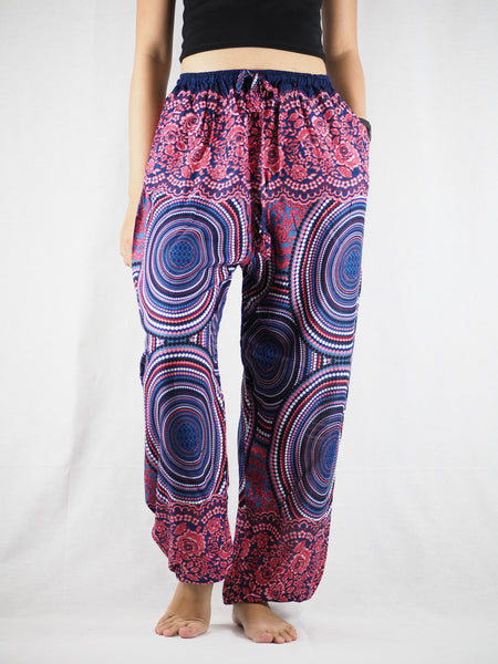 Abstract mandala Unisex Drawstring Genie Pants in Purple PP0110 020075 03