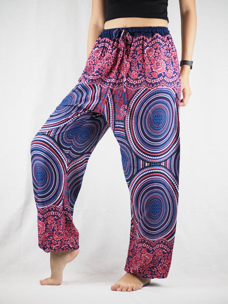 Abstract mandala Unisex Drawstring Genie Pants in Purple PP0110 020075 03