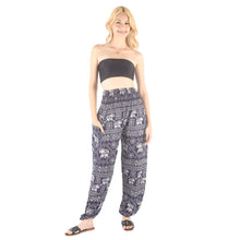 Load image into Gallery viewer, African Elephant 4 men/women harem pants in Navy blue PP0004 020004 04