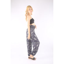 Load image into Gallery viewer, African Elephant 4 men/women harem pants in Navy blue PP0004 020004 04