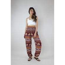 Load image into Gallery viewer, Ancient Elephant Women&#39;s Harem Pants in Burgundy PP0004 020233 03