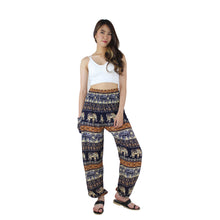 Load image into Gallery viewer, Ancient Elephant Women&#39;s Harem Pants in Navy Blue PP0004 020233 05
