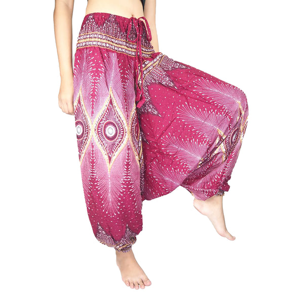 Big eye Unisex Aladdin drop crotch pants in Red PP0056 020033 04