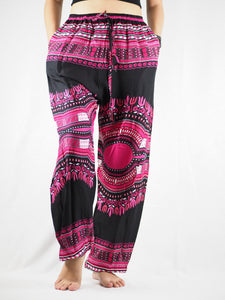 Black Regue Unisex Drawstring Genie Pants in Pink PP0110 020072 04