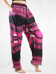 Black Regue Unisex Drawstring Genie Pants in Pink PP0110 020072 04