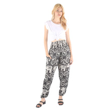 Load image into Gallery viewer, Buddha Elephant 9 men/women harem pants in Black PP0004 020009 02