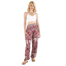 Load image into Gallery viewer, Buddha Elephant 9 men/women harem pants in Red PP0004 020009 06