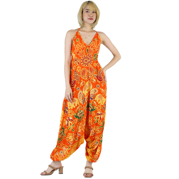 Cartoon Elephant Women's Jumpsuit in Orange JP0064 020061 06