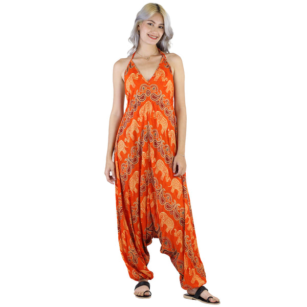 Cartoon Elephant Women's Jumpsuit in Orange JP0064 020052 02