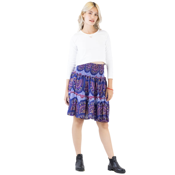 Contrast Mandala 127 Women's Skirt in Bright Navy SK0090 020127 04