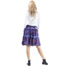 Load image into Gallery viewer, Contrast Mandala 127 Women&#39;s Skirt in Bright Navy SK0090 020127 04