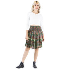 Load image into Gallery viewer, Contrast Mandala 127 Women&#39;s Skirt in Green SK0090 020127 02