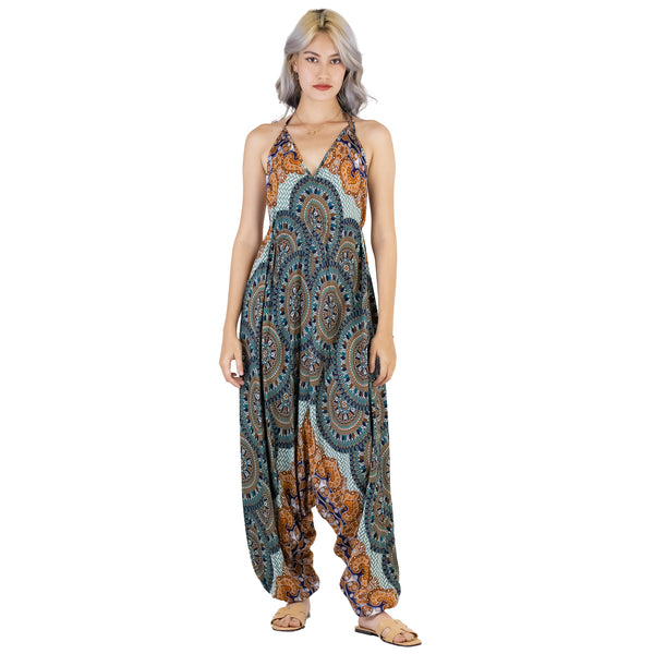 Contrast Mandala Women's Jumpsuit in Navy Blue JP0064 020127 05