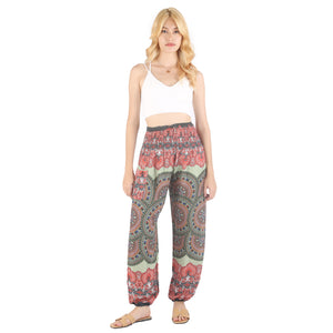 Contrast mandala 127 women Harem Pants in Green PP0004 020127 02