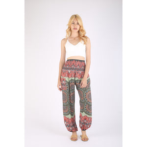 Contrast mandala 127 women Harem Pants in Green PP0004 020127 02