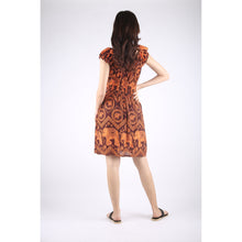 Load image into Gallery viewer, Elephant Circles Women&#39;s Dressesin Orange DR0198 020051 03
