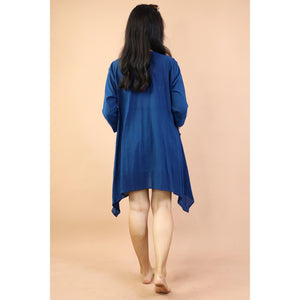 Solid Color Long Sleeve Shirt Dress Asymmetric Women DR0428 010000 00