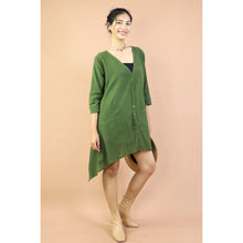 Load image into Gallery viewer, Solid Color Long Sleeve Shirt Dress Asymmetric Women DR0428 010000 00