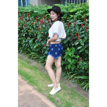 Load image into Gallery viewer, Rose Bushes Women&#39;s Pompom Shorts Pants in Navy blue PP0228 020118 03
