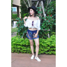 Load image into Gallery viewer, Mandala Women&#39;s Pompom Shorts Pants in Navy blue PP0228 020132 02