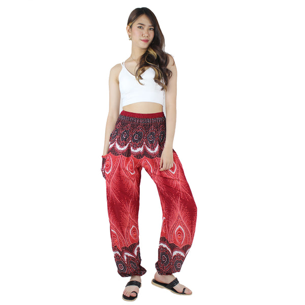 Droplet Eye Women's Harem Pants in Red PP0004 020240 04