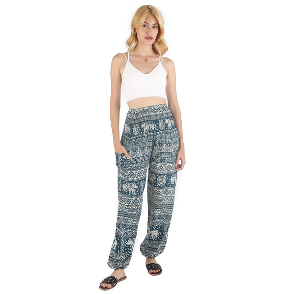 Elephant Temple 14 women Harem Pants in Ocean Blue PP0004 020014 03