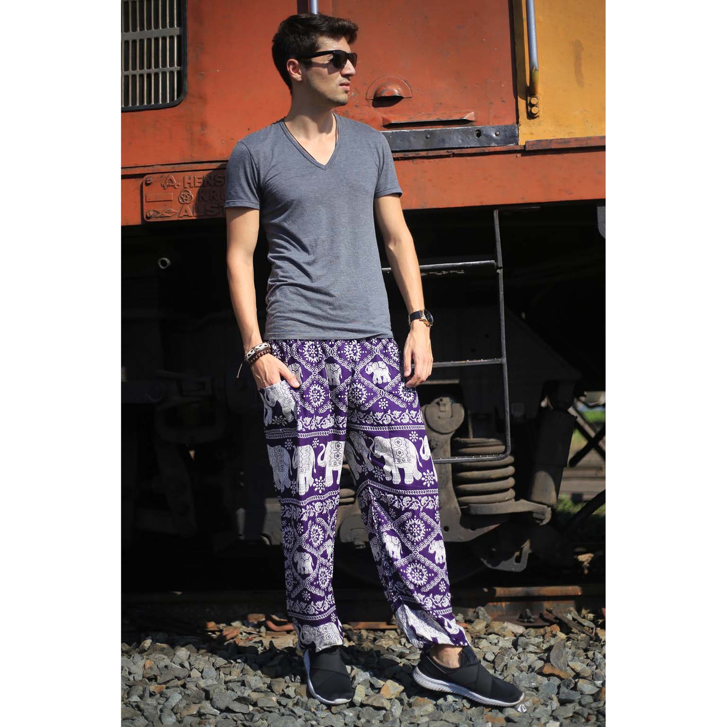 Imperial Elephant 5 men/women harem pants in Purple PP0004 020005 03