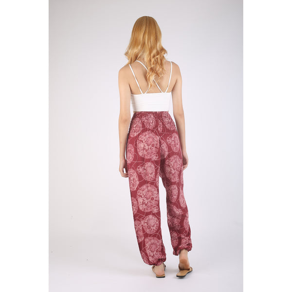 Floral Classic 98 women harem pants in Burgundy PP0004 020098 09