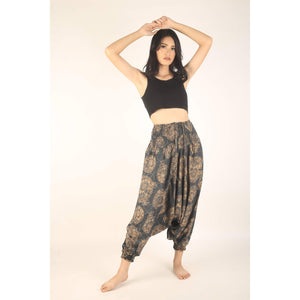 Floral Classic Unisex Aladdin drop crotch pants in Gray PP0056 020098 06