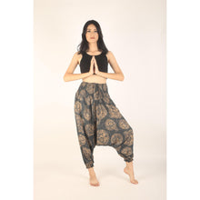 Load image into Gallery viewer, Floral Classic Unisex Aladdin drop crotch pants in Gray PP0056 020098 06