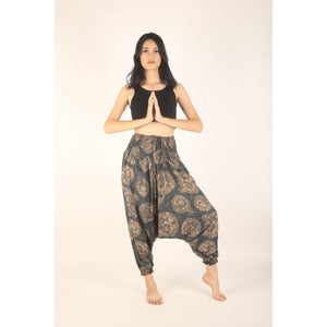 Floral Classic Unisex Aladdin drop crotch pants in Gray PP0056 020098 06