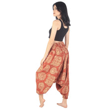 Load image into Gallery viewer, Floral Classic Unisex Aladdin drop crotch pants in Orange PP0056 020098 04