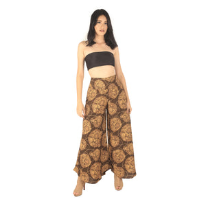 Floral Classic Women's Palazzo Pants in Brown PP0037 020098 01