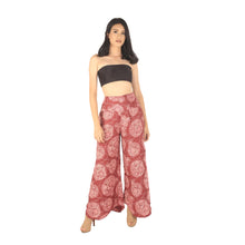 Load image into Gallery viewer, Floral Classic Women&#39;s Palazzo Pants in Burgundy PP0037 020098 09