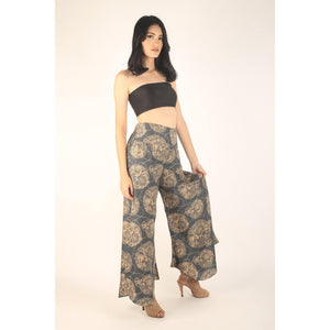 Floral Classic Women's Palazzo Pants in Gray PP0037 020098 06