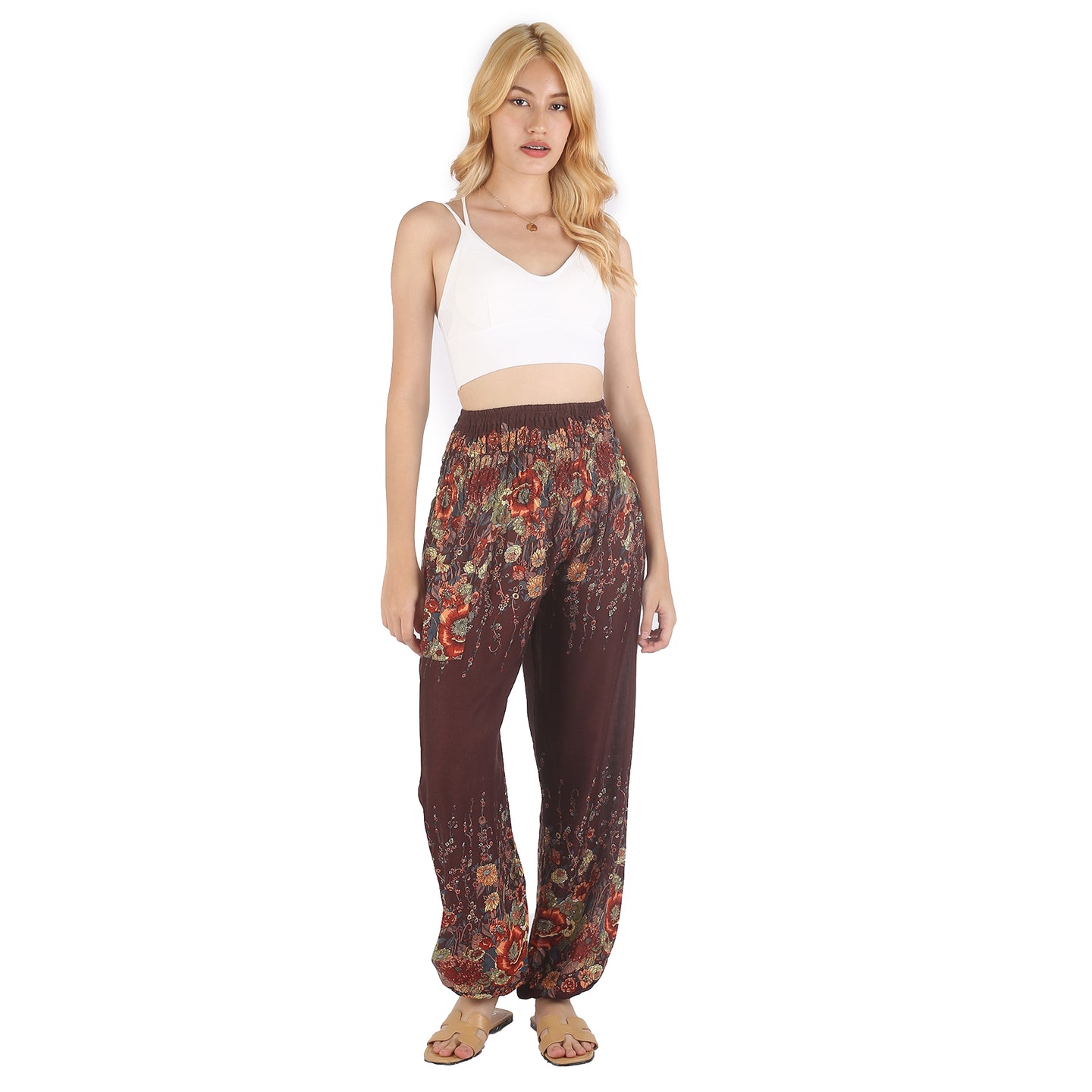 Floral Royal 10 Women Harem Pants in Brown PP0004 020010 05