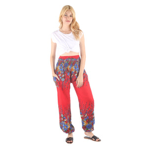 Floral Royal 10 women harem pants in Red PP0004 020010 10