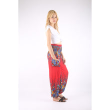 Load image into Gallery viewer, Floral Royal 10 women harem pants in Red PP0004 020010 10