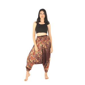 Floral Royal Unisex Aladdin drop crotch pants in Brown PP0056 020010 05