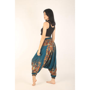 Floral Royal Unisex Aladdin drop crotch pants in Ocean PP0056 020010 07