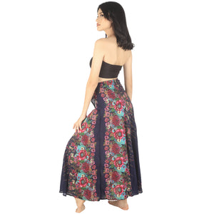 Floral Royal Women's Bohemian Skirt in Navy SK0033 020010 08