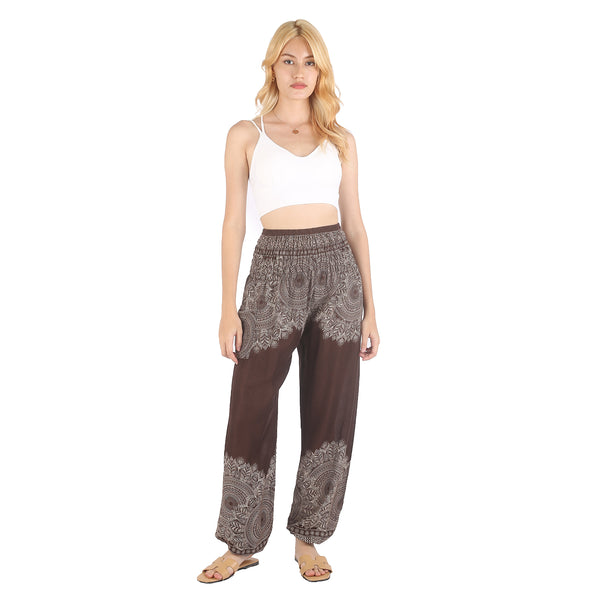 Floral mandala 36 women harem pants in Brown PP0004 020036 07