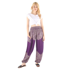 Load image into Gallery viewer, Floral mandala 36 women harem pants in Purple PP0004 020036 01