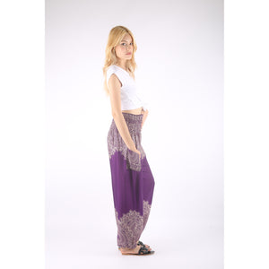 Floral mandala 36 women harem pants in Purple PP0004 020036 01