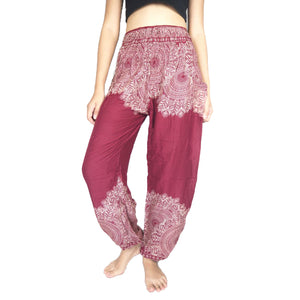 Floral mandala 36 women harem pants in Red PP0004 020036 05