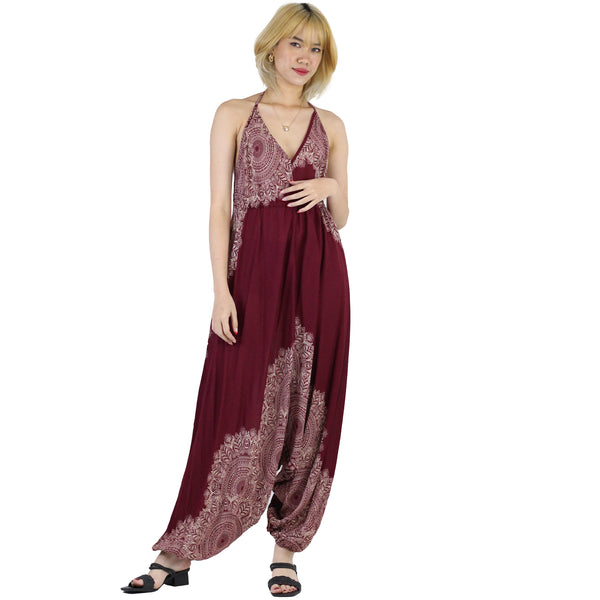 Floral mandala Women's Jumpsuit in Red JP0064 020036 05