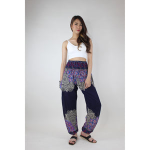 Flower Mandala Women's Harem Pants in Navy PP0004 020241 05