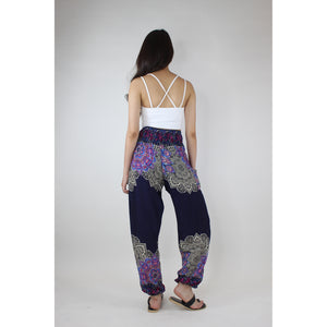Flower Mandala Women's Harem Pants in Navy PP0004 020241 05
