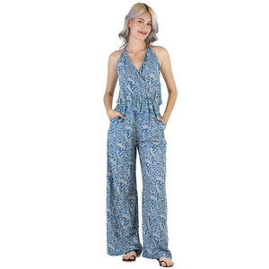 Flower Women's Jumpsuit in Blue JP0041 020150 01