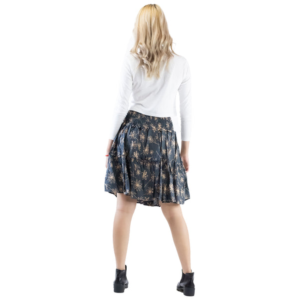 Flower Women's Skirt in Gray SK0090 020201 01